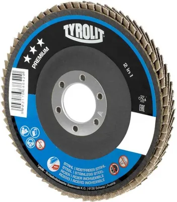 Produktbild von Tyrolit Schräggestellte Lamellenscheibe Za60 27s 115x22.2 Silber  Silber One Size