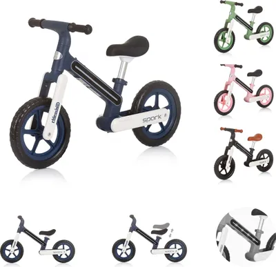 Produktbild von Chipolino Laufrad Spark 12 Zoll Lichteffekte höhenverstellbar rutschfeste Griffe blau