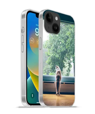 Produktbild von MuchoWow® Handyhülle Schutzhülle Hülle für Apple iPhone 14 - Softcase Katze - Fenster - Pflanzen Silikon Softcase Handy Hülle - Mobiltelefonhülle