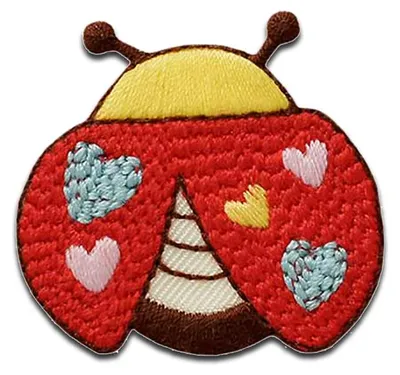Produktbild von Mono-Quick Marienkäfer Herzen Tier - Aufnäher, Bügelbild, Aufbügler, Applikationen, Patches, Flicken, zum aufbügeln, Größe: 3,4 x 3,5 cm