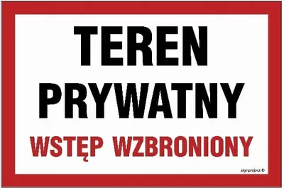 Zdjęcie produktu dla NC031 Teren prywatny wstęp wzbroniony 450x300