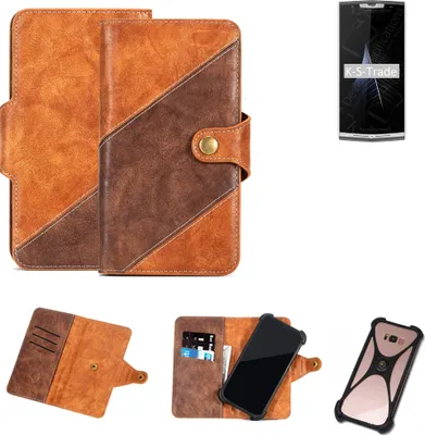 Produktbild von K-S-Trade Handy-Hülle Schutz-Hülle Bookstyle Case Wallet-Case kompatibel mit Oukitel K10000 Mix Handy Cover Bumper Kantenschutz Smartphone
