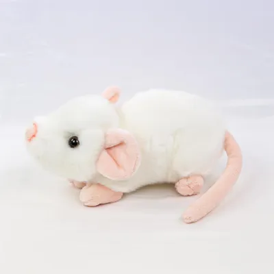 Produktbild von Plüschtier Ratte 21 cm stehend weiß