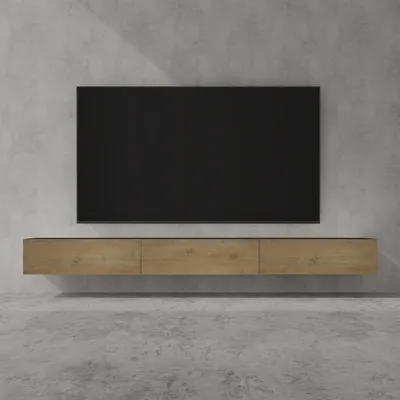 Produktbild von doporro TV Lowboard hängend Fernsehschrank Wohnzimmer | TV-Schrank hängend Fernsehtisch Hängeschrank 300cm Fernsehschrank02