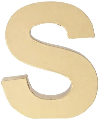 Image de Lettre S en carton Glorex 17,5 x 5,5 cm