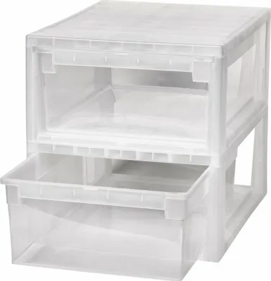Produktbild von Set: 2 x Schubladenboxen Größe M mit Nutzvolumen 12 Liter pro Box, Maße pro Box: 29,6x39x16 cm