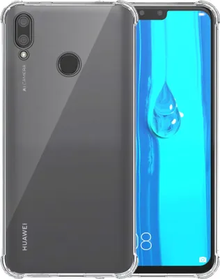 Immagine prodotto di Smartphonica Custodia per telefono adatta a Huawei Y9 2019 trasparente antiurto - Custodia Backcover antiurto in TPU SIlicone con Bumper trasparente