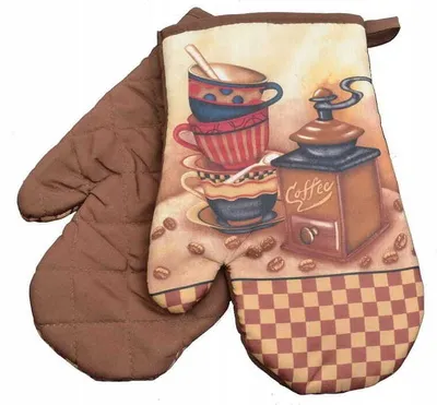 Image de Gants de cuisine avec aimant 2pcs marron