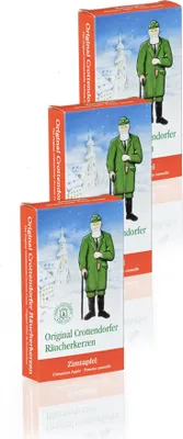 Produktbild von Crottendorfer - 3er Set Räucherkerzen Zimtapfel - Inhalt jeweils 24 Stück, Größe M (Standard)