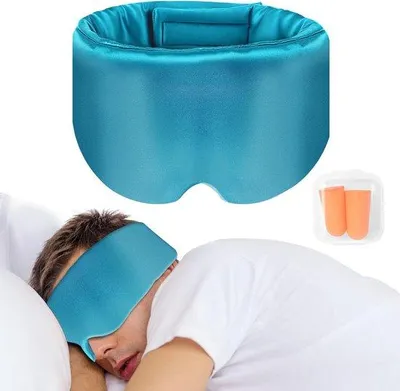 Produktbild von Famanu Schlafmaske mit verstellbarem Kopfband - lichtblockierend - blau