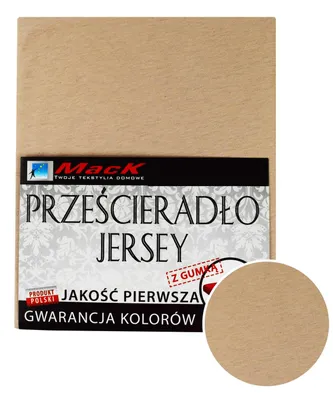 Produktbild von Spannbettlaken Jersey 90x200 cm Hellbeige – weich, mit Gummizug, atmungsaktiv