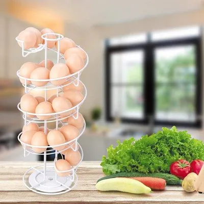 Productafbeelding van Famanu eierdoos voor keuken en eieren - geschikt voor 30-36 eieren, wit