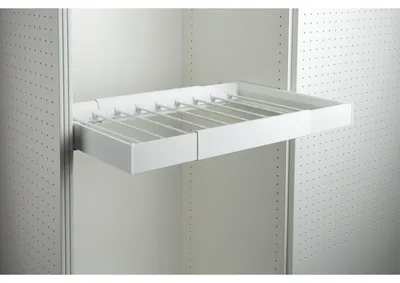 Immagine prodotto di Servetto ausziehibile, profili laterali a farfalla, accessori per armadi, alluminio bianco