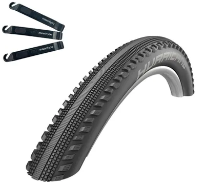 Zdjęcie produktu dla 1 opona rowerowa Schwalbe Hurricane Performance, rozmiar 29 x 2,25 (57-622), kolor czarny, w zestawie łyżki do opon