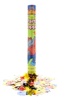 Produktbild von Benjamin Blümchen Party Popper 40cm bunt Konfettikanone mit Glitzer-Konfetti
