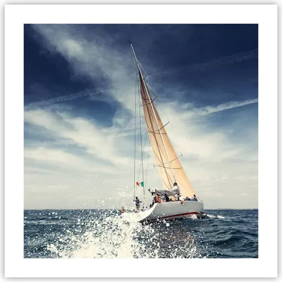 Produktbild von Poster - Poster ohne Rahmen - Segeln Yacht Reise - 50x50 cm - Wand Bild - Wanddeko - Wandbilder - Kunstposter - Wandposter - Bilder - Kunstdruck - Wanddekoration - Wandbild - P2XAC50x50-2797