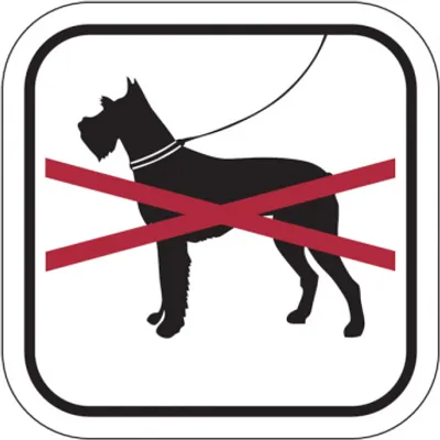 Produktbild von Dreifke® Hinweisschild, Hunde verboten, Aluminium/Folie, 200 x 200 mm, Folie ...
