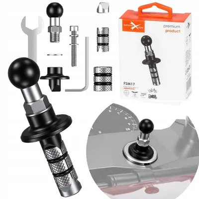 Obrázok produktu pre FSM17 – pevný montážny adaptér s oceľovou hlavicou, guľová hlavica 17 mm