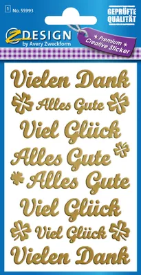 Produktbild von Zweckform 55993 Goldline Schmucketikett Schriftzüge