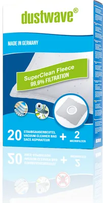 Produktbild von 20x dustwave® Staubsaugerbeutel passend für Aldi Staubsauger Aktion Severin S'Power BC 7046 kompatibel zu SB 7218 und Swirl Y101 / Markenfiltertüten -  Germany