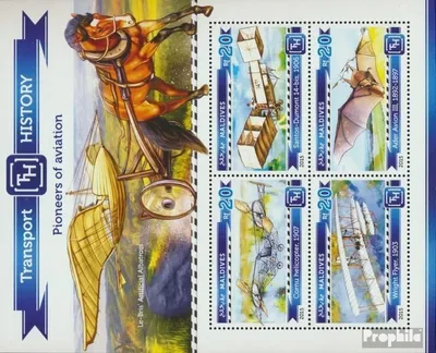 Produktbild von Briefmarken Malediven 2015 Mi 5505-5508 Kleinbogen (kompl. Ausg.) postfrisch Pioniere der Luftfahrt