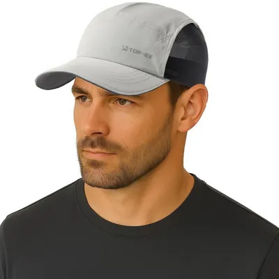 Productafbeelding van Baseballpet voor heren en dames, met mesh, zonnebescherming, geschikt voor de zomer, hardlooppet, lichtgrijs, maat M-L