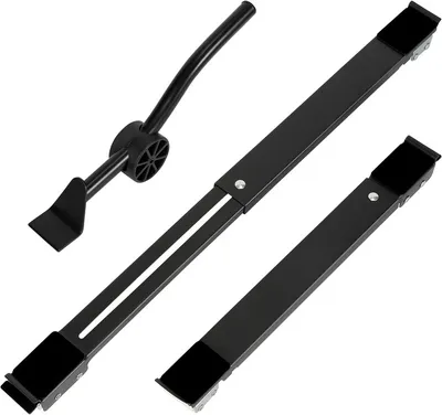 Image de Yakimz Lot de 2 Supports de machine à laver avec roulettes pour sèche-linge et meubles Supports de machine à laver Avec jusqu'à 300 kg noir