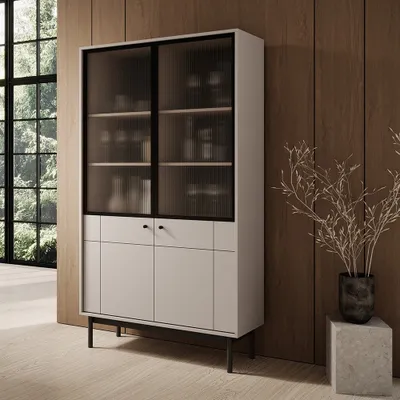 Produktbild von Vitrinenschrank in kaschmir 103,5 cm JANTAR-160
