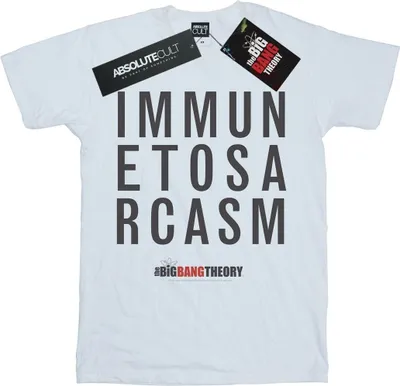 Image de The Big Bang Theory - "Immune To Sarcasm" T-shirt pour homme BI13239 (S) (Blanc)