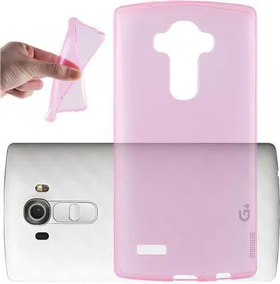 Produktbild von Cadorabo Hülle für LG G4 PRO Schutz Hülle in Pink Schutzhülle TPU Silikon Cover Etui Case