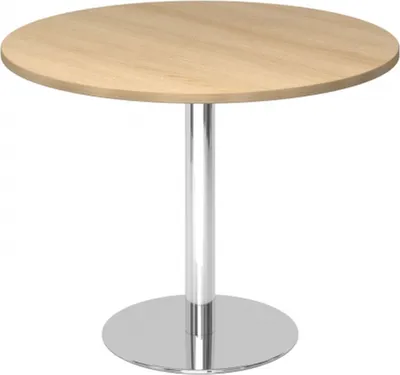 Produktbild von BISTRO F100R C - System Konferenztisch Chrom Eiche Ø 100