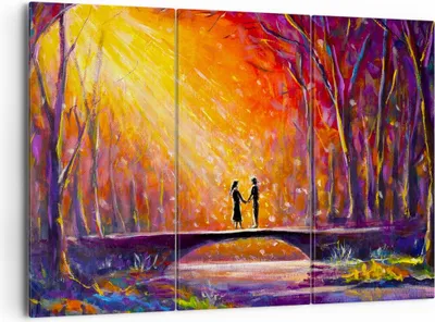 Produktbild von Bild auf Leinwand - Leinwandbild - Wald Baum Natur - 165x110cm - Wand Bild - Wanddeko - Wandbilder - Leinwanddruck - Bilder - Kunstdruck - Wanddekoration - Leinwand bilder - Wandkunst - CE165x110-3965