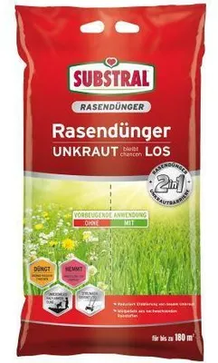 Zdjęcie produktu dla SUBSTRAL® Nawóz do trawników UNKRAUT bleibt chancen LOS dla ok. 180 m² - 9,1 kg