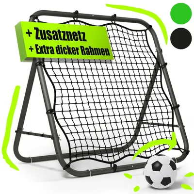 Zdjęcie produktu dla Rebounder do piłki nożnej - Solidna konstrukcja - Regulowane kąty - W zestawie kotwy gruntowe