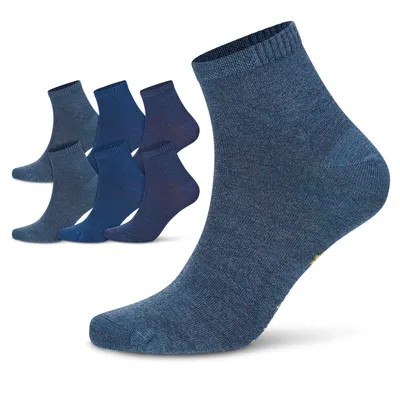Produktbild von bamboo:line 3er Pack Bambus Socken Jeans – Venenfreundlich ohne Gummi – Weiche Gesundheitssocken – Gr. 43-46