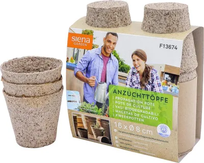 Zdjęcie produktu dla SIENA GARDEN 16 okrągłych doniczek Ø 8 cm na sadzonki