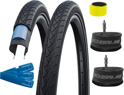 Produktbild von 2 Stück 28 Zoll Schwalbe Marathon Plus 40-622 (28x1.50) 700x38C + 2x DV Schlauch Pannenschutz