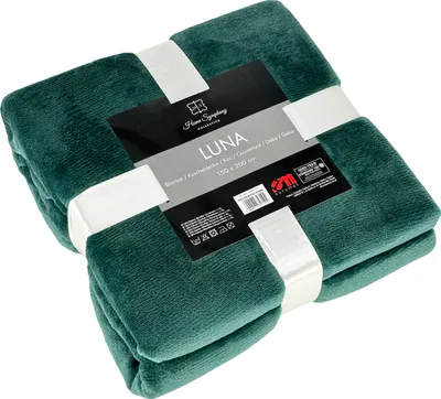 Produktbild von Mikrofaserdecke Flanell Kuscheldecke Bettüberwurf , Gesäumte Kanten bei Decken, Größe: 150x200 cm, Farbe: Grün