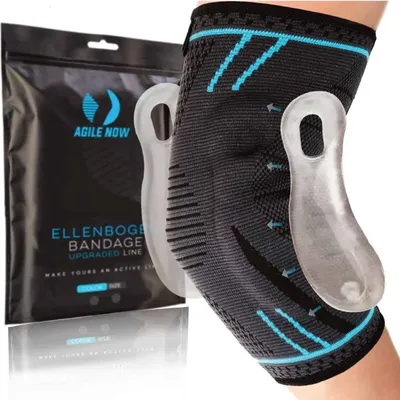 Produktbild von Agile Now Ellenbogenbandage AGILE NOW Ellenbogenbandage Upgraded Line Blue, L