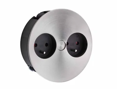 Obrázok produktu pre Bachmann TWIST 2S, Vnútorný, Chróm, 2 AC zásuvky/AC zásuviek, 105 mm, 105 mm, 40 mm