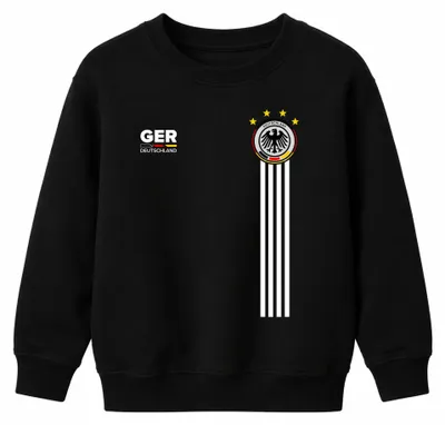 Zdjęcie produktu dla Niemcy, piłka nożna, orzeł, artykuły dla fanów, komplet koszulki i spodni, dzieci, bluza, czarny kolor, rozmiar 152