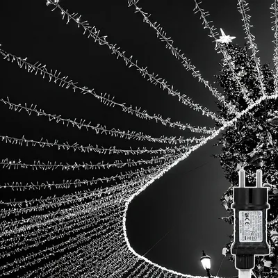 Zdjęcie produktu dla Jopassy 200M 1000 lampek choinkowych LED zimna biel 8 trybów oświetlenia impreza ogród wewnętrzna dekoracja zewnętrzna lampki choinkowe