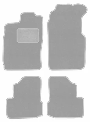 Image de Tapis de sol en moquette pour Saab 900 II 1994-1995 (cabriolet) – jeu 4 pièces, gris, sur mesure – Wielganizator OSLO