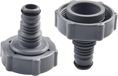 Produktbild von Ablassventil mit Schlauchadapter zum Abzapfen von Wasser, kompatibel mit Schwimmbadschläuchen, Kunststoff-Schwimmbadzubehör
