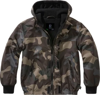 Obrázek produktu pro Dětská bunda větrovka Brandit Kids Windbreaker Frontzip darkcamo - 170/176