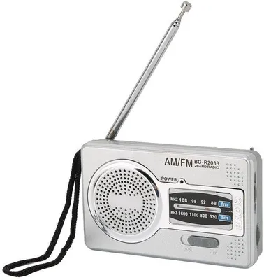 Obrázok produktu pre Ručné rádio pre núdzové situácie – mini tranzistorové – FM/AM – 5W reproduktor – 9,5 x 6 x 2,2 cm – súprava pre núdzové situácie