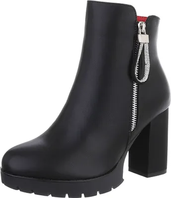 Produktbild von Ital-Design Damen Stiefeletten Leicht gefüttert Lederoptik High-Heel Stiefeletten 87108552 Schwarz Gr.  36