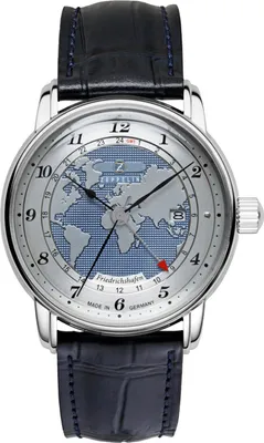 Zeppelin 8596-3 Herren-Armbanduhr Automatik GMT Friedrichshafen Blau 1