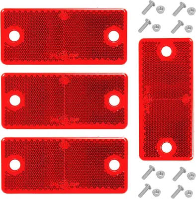 Productafbeelding van Reflectoren aanhangwagen - Set van 4 - Rood - 90 x 40 mm