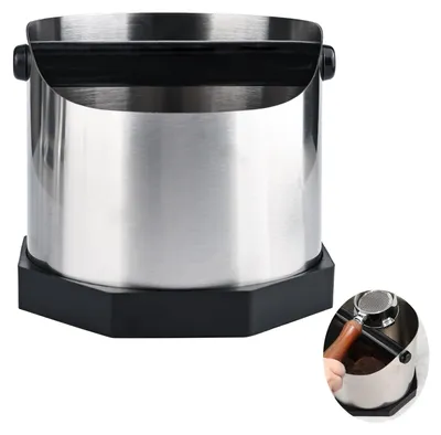 Klopbox für Siebträger, 1,8 l, Edelstahl, silber